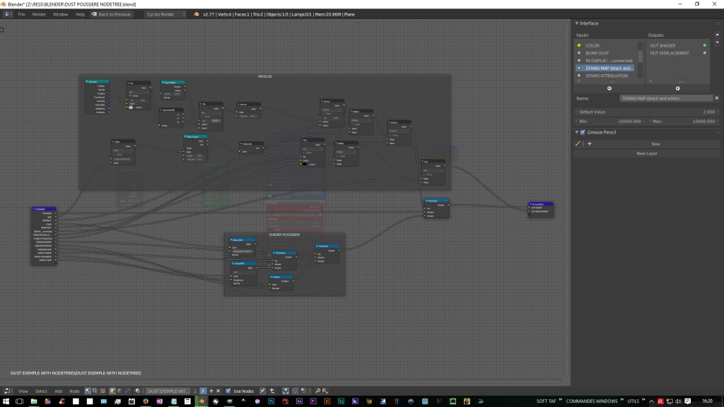 Procedural cycles dust nodetree with stains option preview image 3